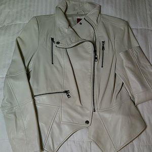 GILI LEATHER MOTO JACKET-OYSTER